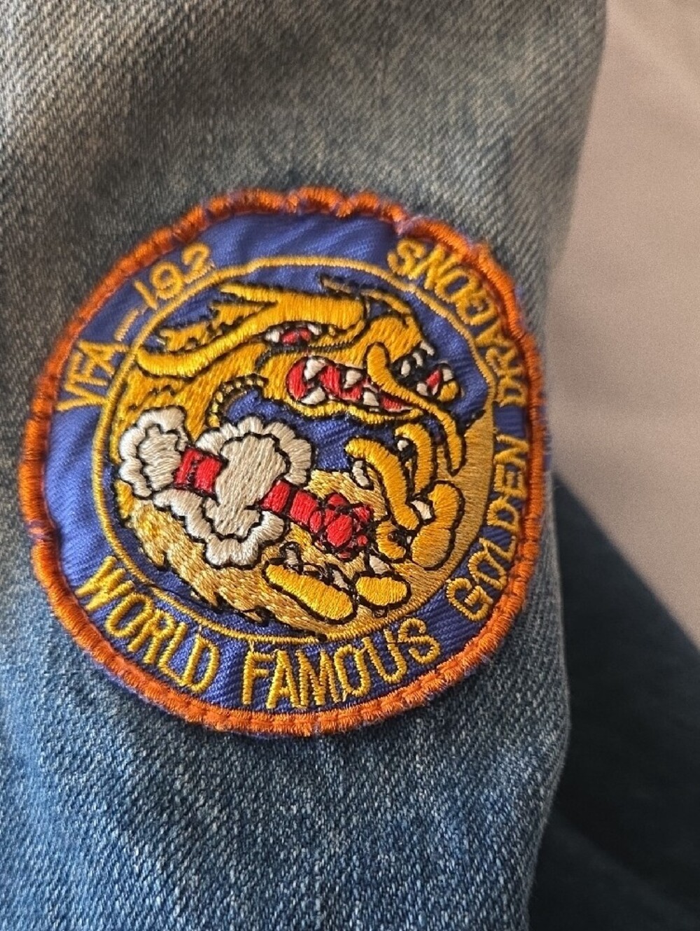 Wolfgang's Dragonfly Jimi Hendrix Concert Art Denim Jacket XL - Picture 14 of 15